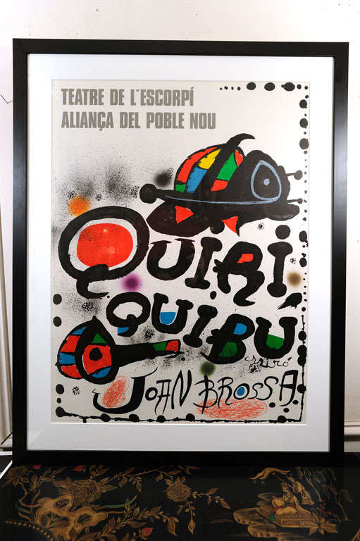 Framed poster by Joan Miro
