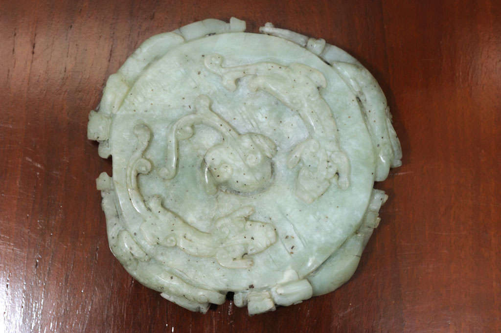 Carved Stone Decorative Disk