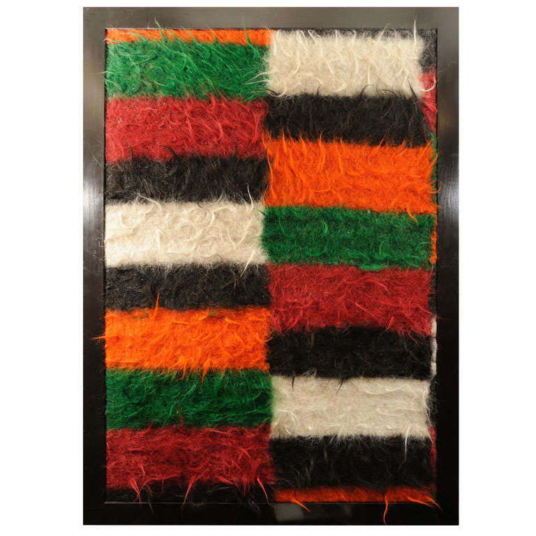 Framed Hand Woven Textile Art For Sale at 1stDibs