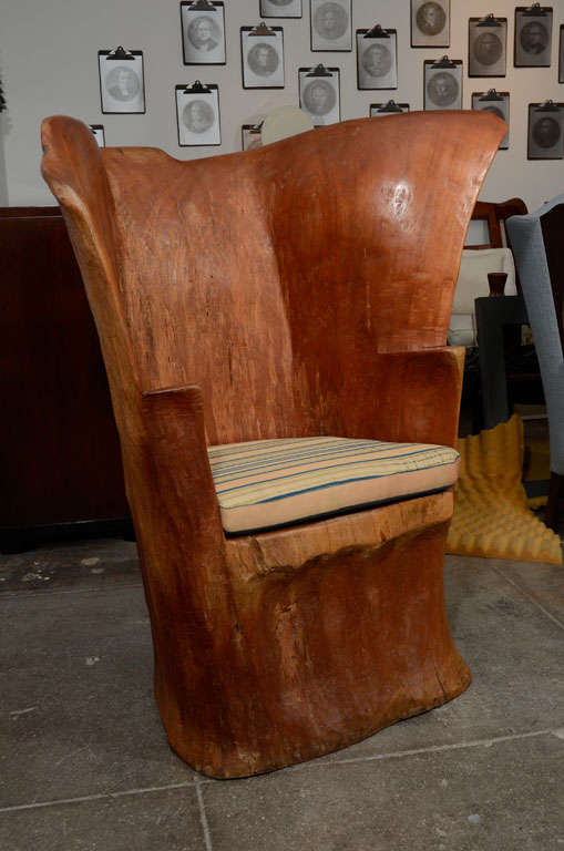 wooden stump chair