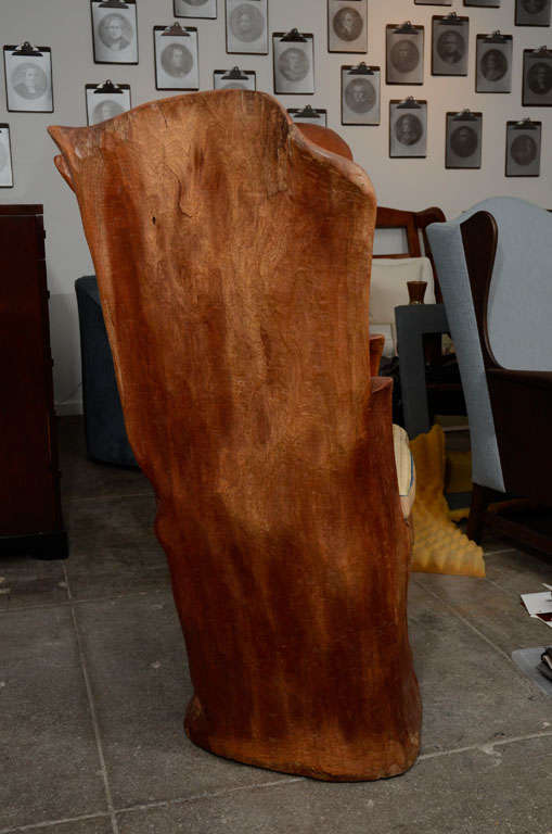 20th Century Organic Wood Stump Chair