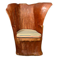 Organic Wood Stump Chair