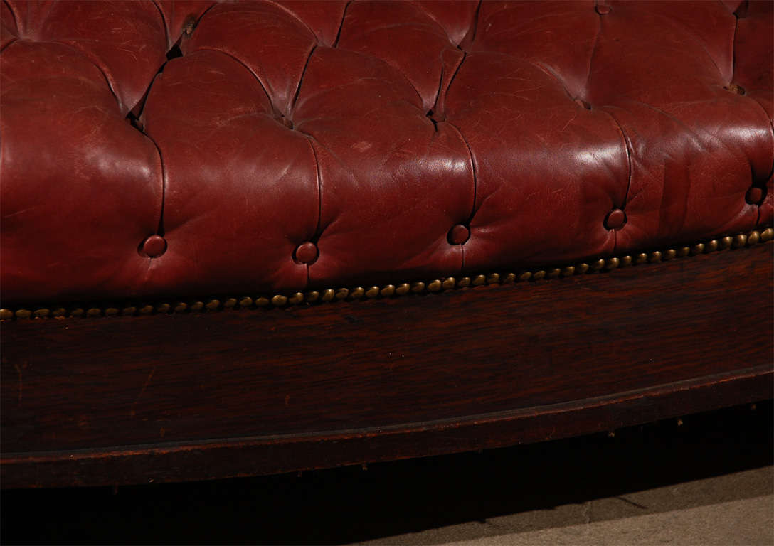 19th Century Victorian Red Leather Chaise