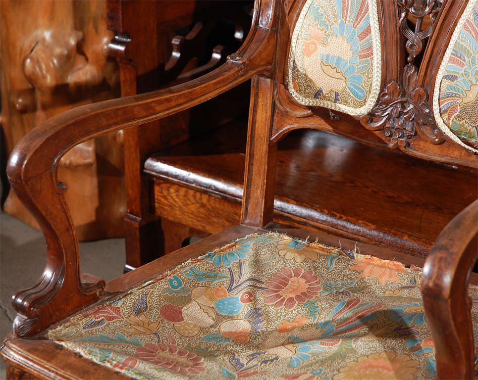 20th Century Carved Arm Chair For Sale