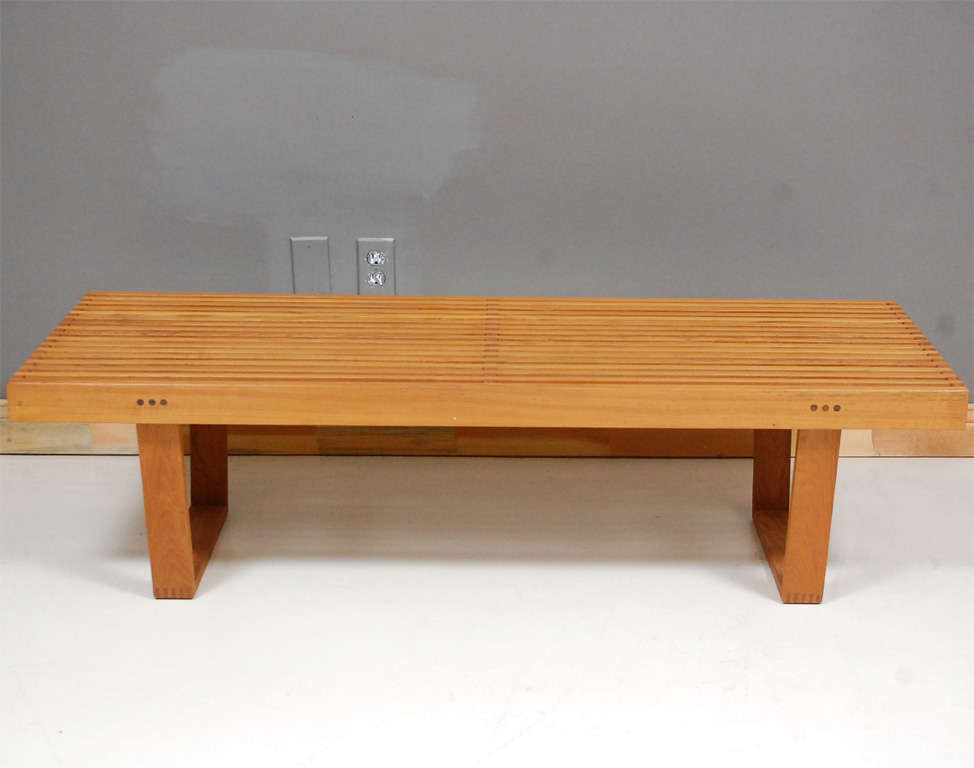 Mid-Century style teak inspired by George Nelson. Beautiful construction.