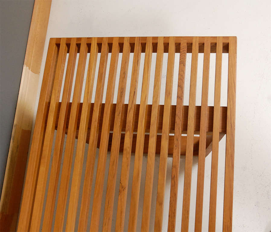 Sycamore Solid Teak Mid-Century Style Bench