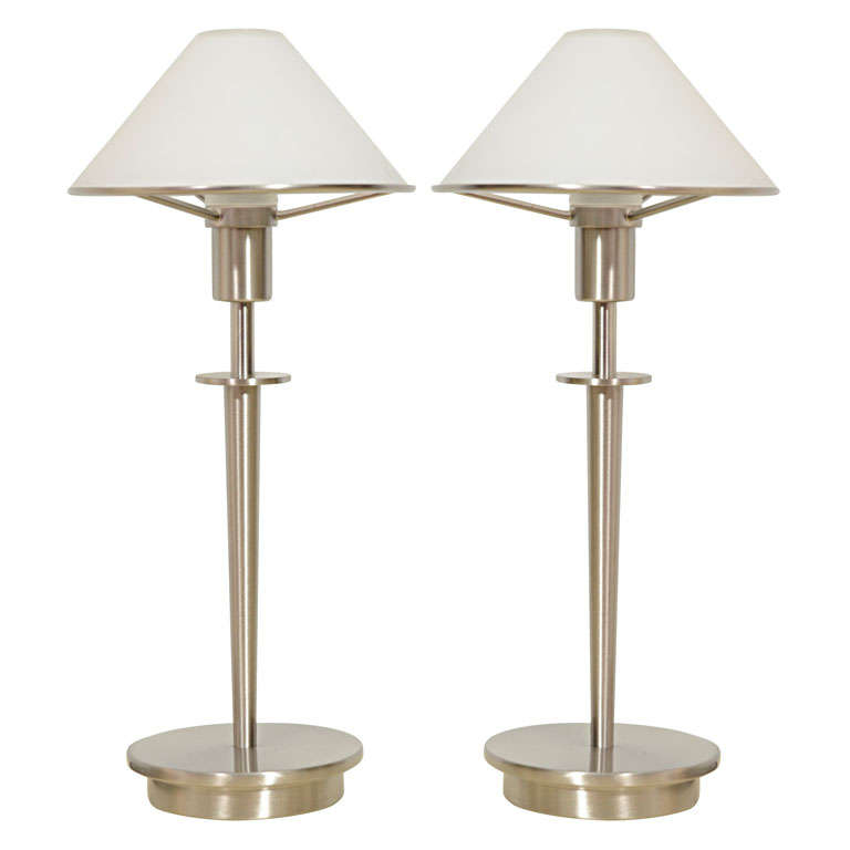 Pair of Mini Table Lamps Model #6 by Holtkotter Leuchten
