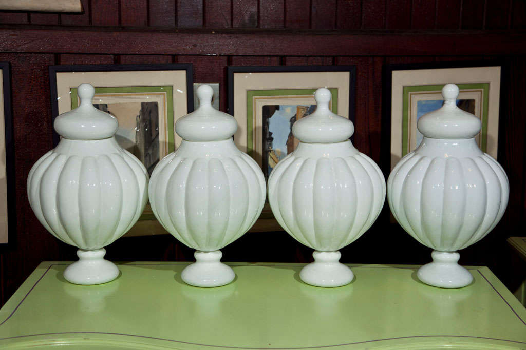 Set of 4 Apothecary Glass Jars