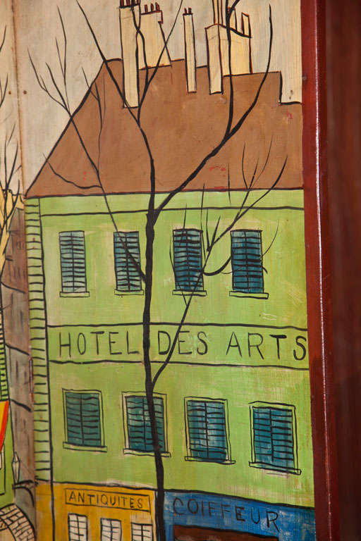 Three Panel Screen of Paris 2