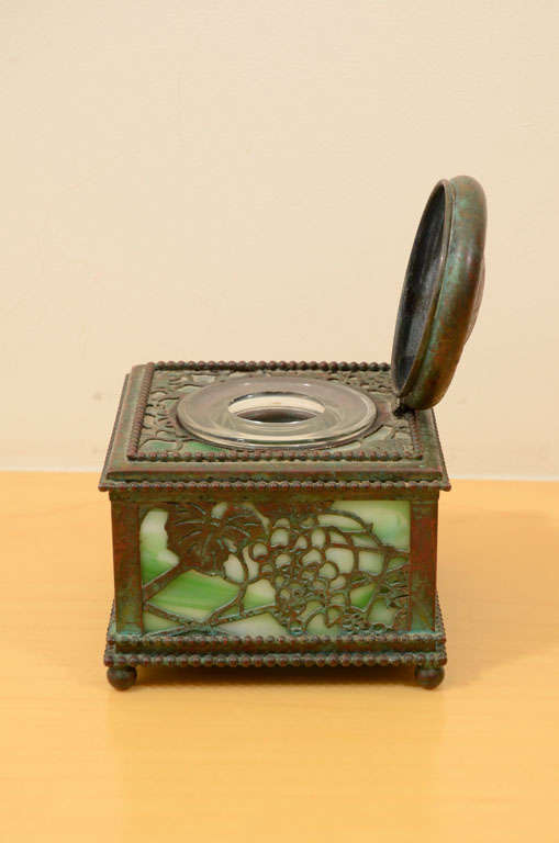 Tiffany Studios Grape Pattern Inkwell For Sale 1