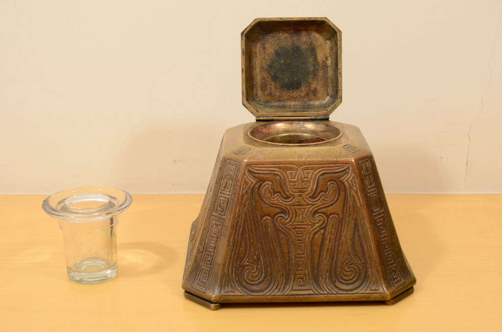 Tiffany Studios Inkwell, Chinese Pattern For Sale 1