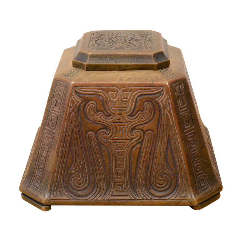 Tiffany Studios Inkwell, Chinese Pattern For Sale