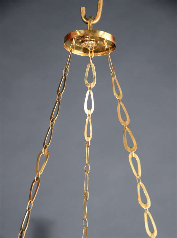 Black and Gilt bronze Empire chandelier For Sale 5