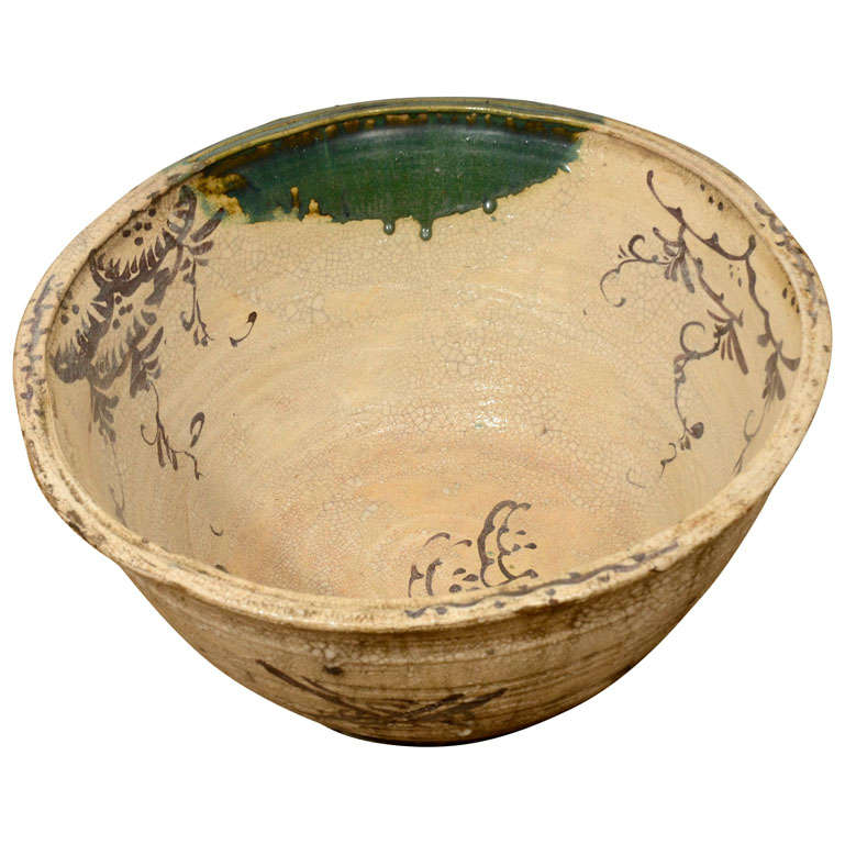 Large Oribe Rain Gathering Bowl