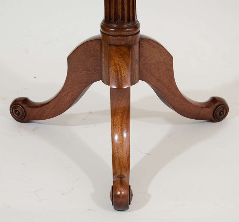 Mahogany Pierced Gallery Tripod Table, England, 19th C.
