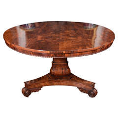 Rosewood Tilt Top Center Table, England, c. 1825