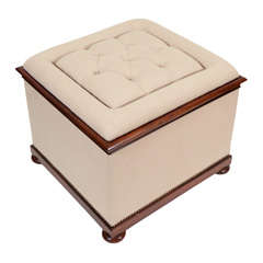 Wm IV Rosewood Lift Top Ottoman, England, Mid 19th C.