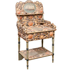 Shell encrusted washstand