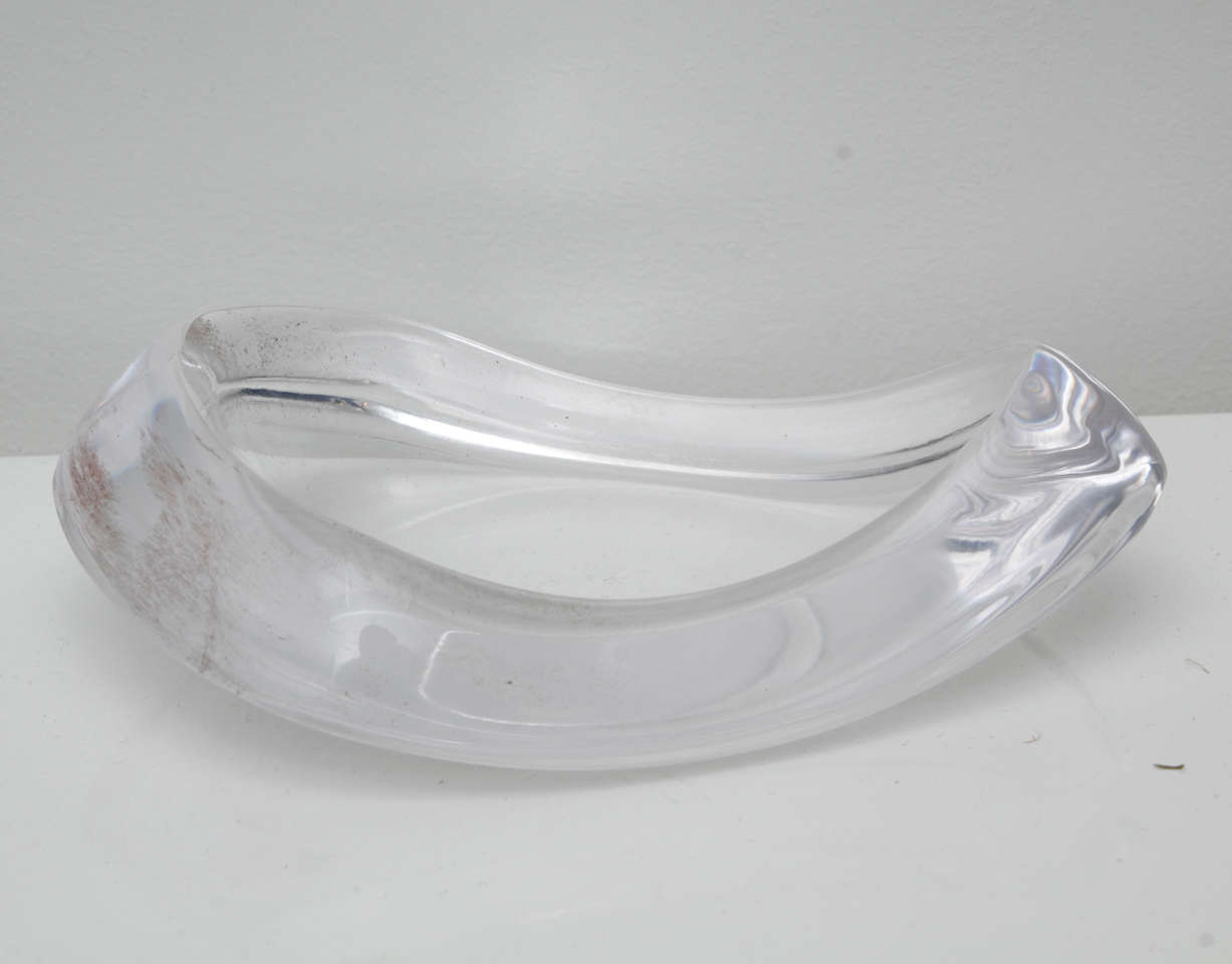 American Organic Shaped Lucite Occasional Dish  