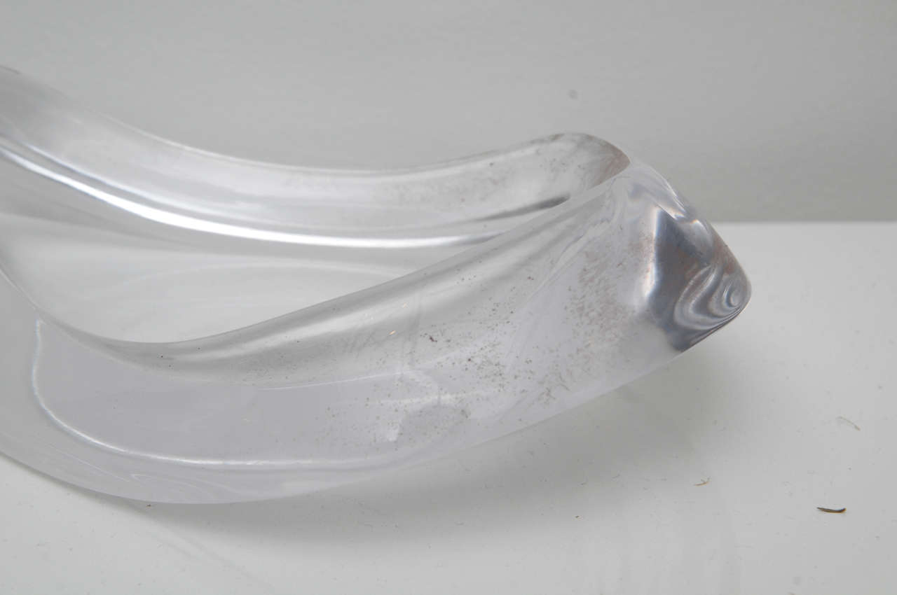 20th Century Organic Shaped Lucite Occasional Dish  