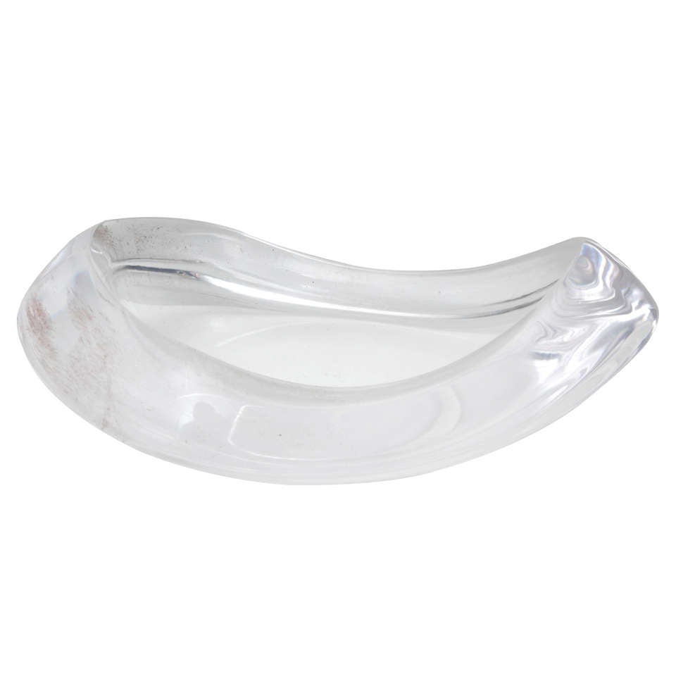 Organic Shaped Lucite Occasional Dish  