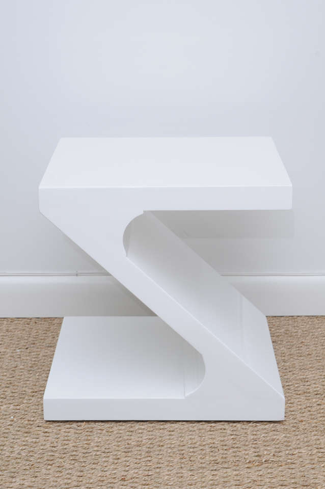 Lacquered Wood Z Side Table at 1stdibs
