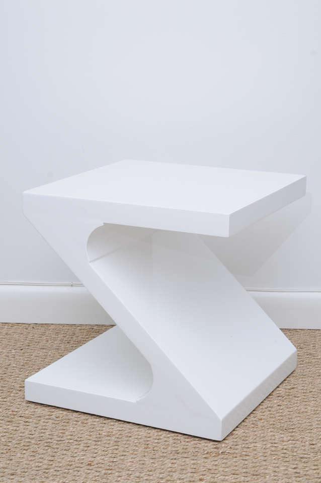 Lacquered Wood Z Side Table at 1stDibs
