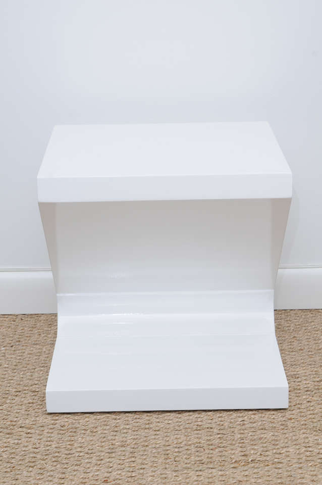 Lacquered Wood Z Side Table at 1stDibs
