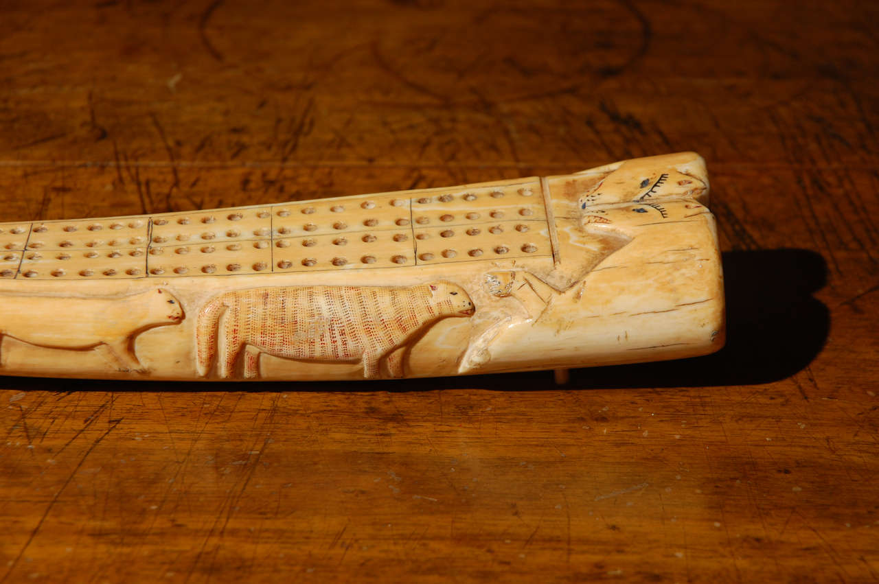 carved walrus tusk for sale