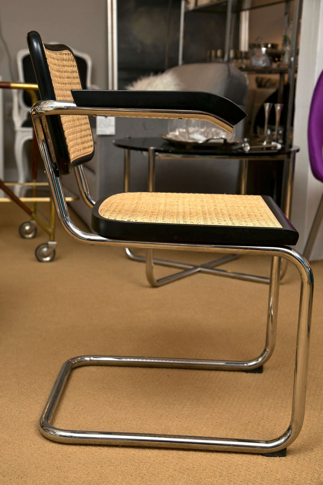 Mid-Century Modern Cesca Chairs by Marcel Breuer