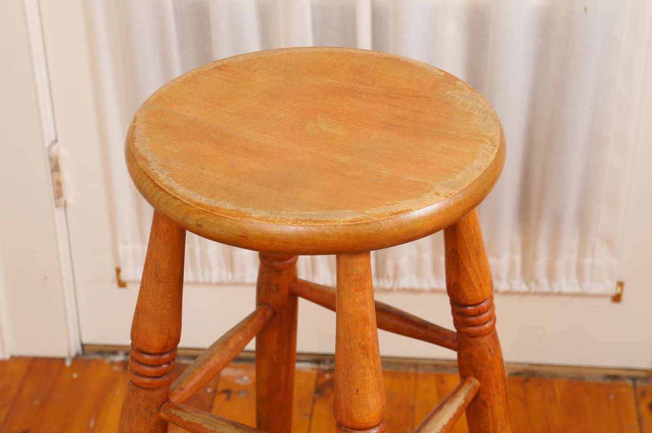 round wooden stools