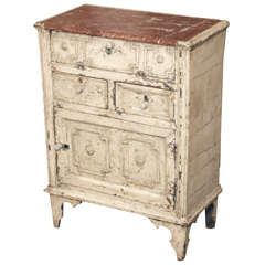 Rustic Chinoiserie Style Italian Painted Cabinet