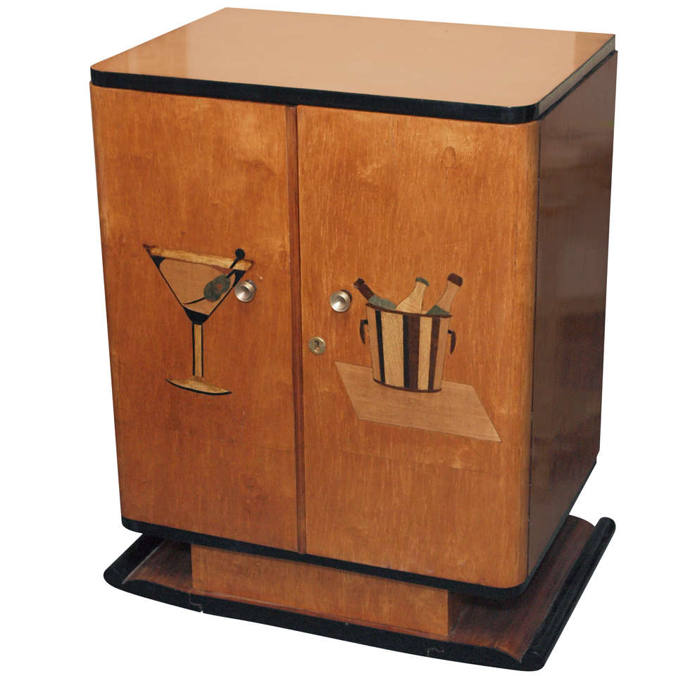 Art Deco Bar Cabinet c 1930