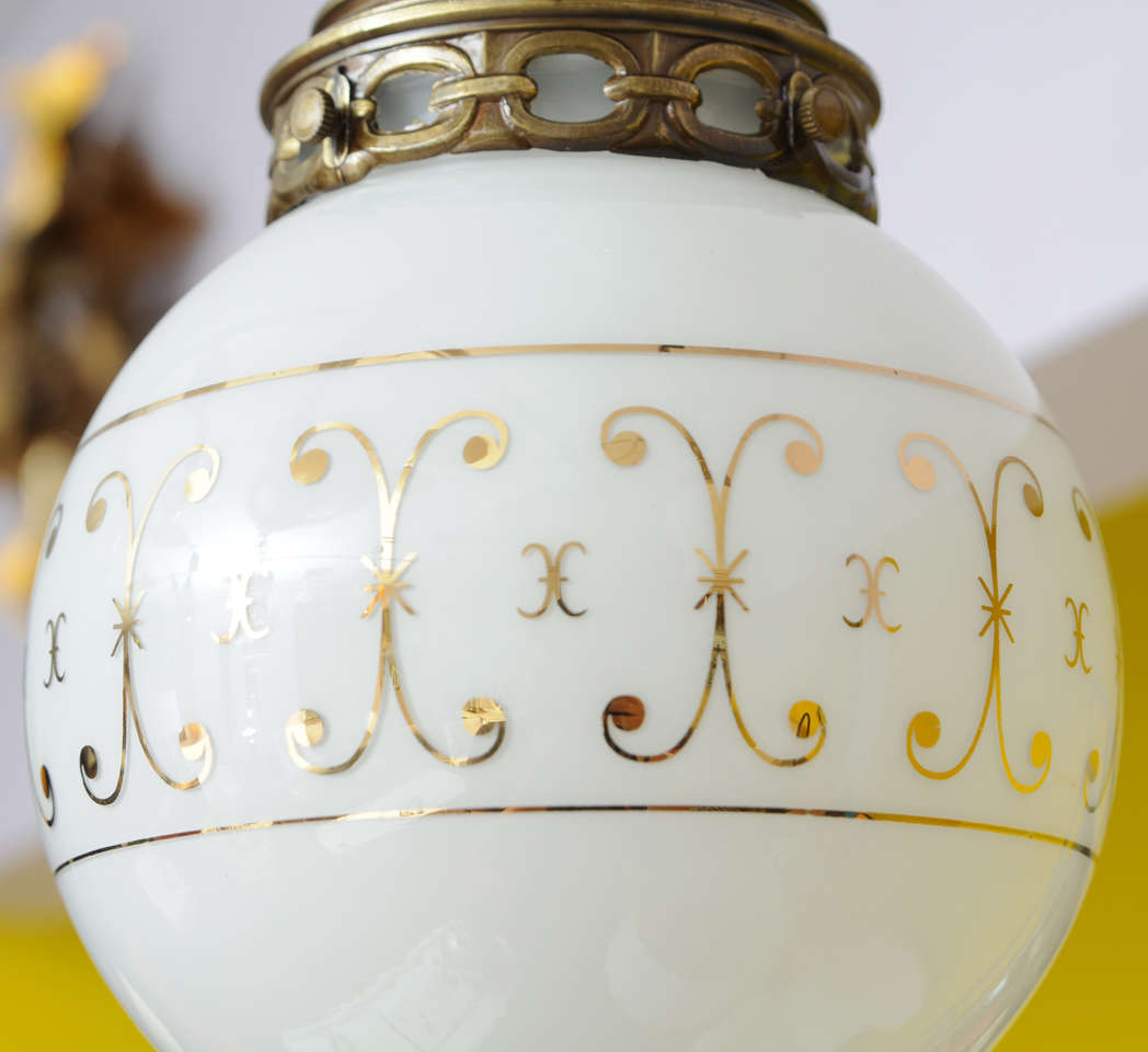 HAND PAINTED DOUBLE FRENCH PENDANTS, restored MOVING sale from $3100 to 1800 3