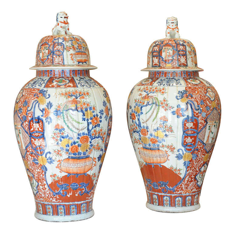 Pair of Imari Jars