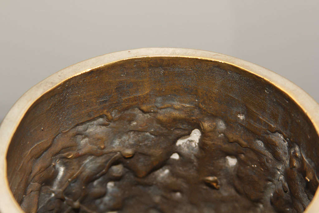 Chinese Republic Period Bronze Brush Pot 1