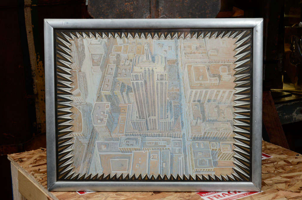 Art  Deco  painting of the Empire State Building