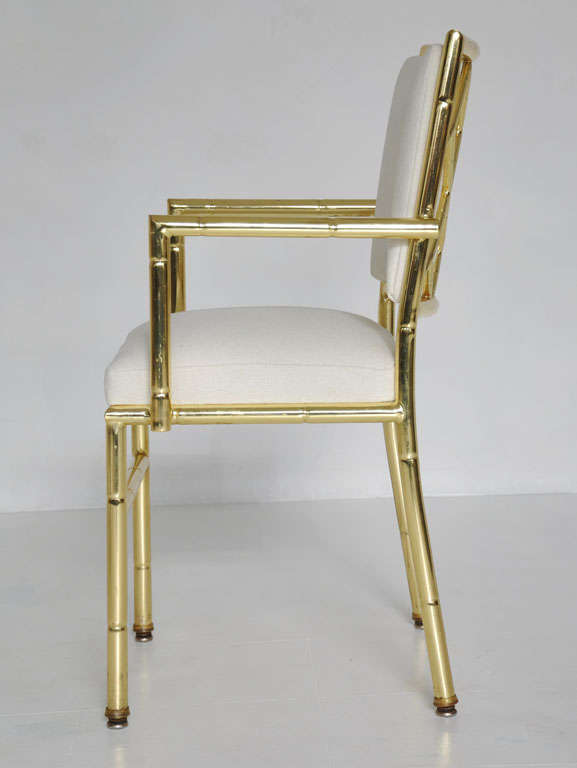 American Brass Bamboo Dining Chairs Set of 4