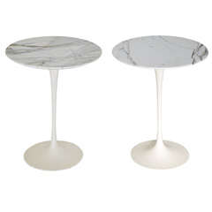 Eero Saarinen Marble Tulip Side Tables