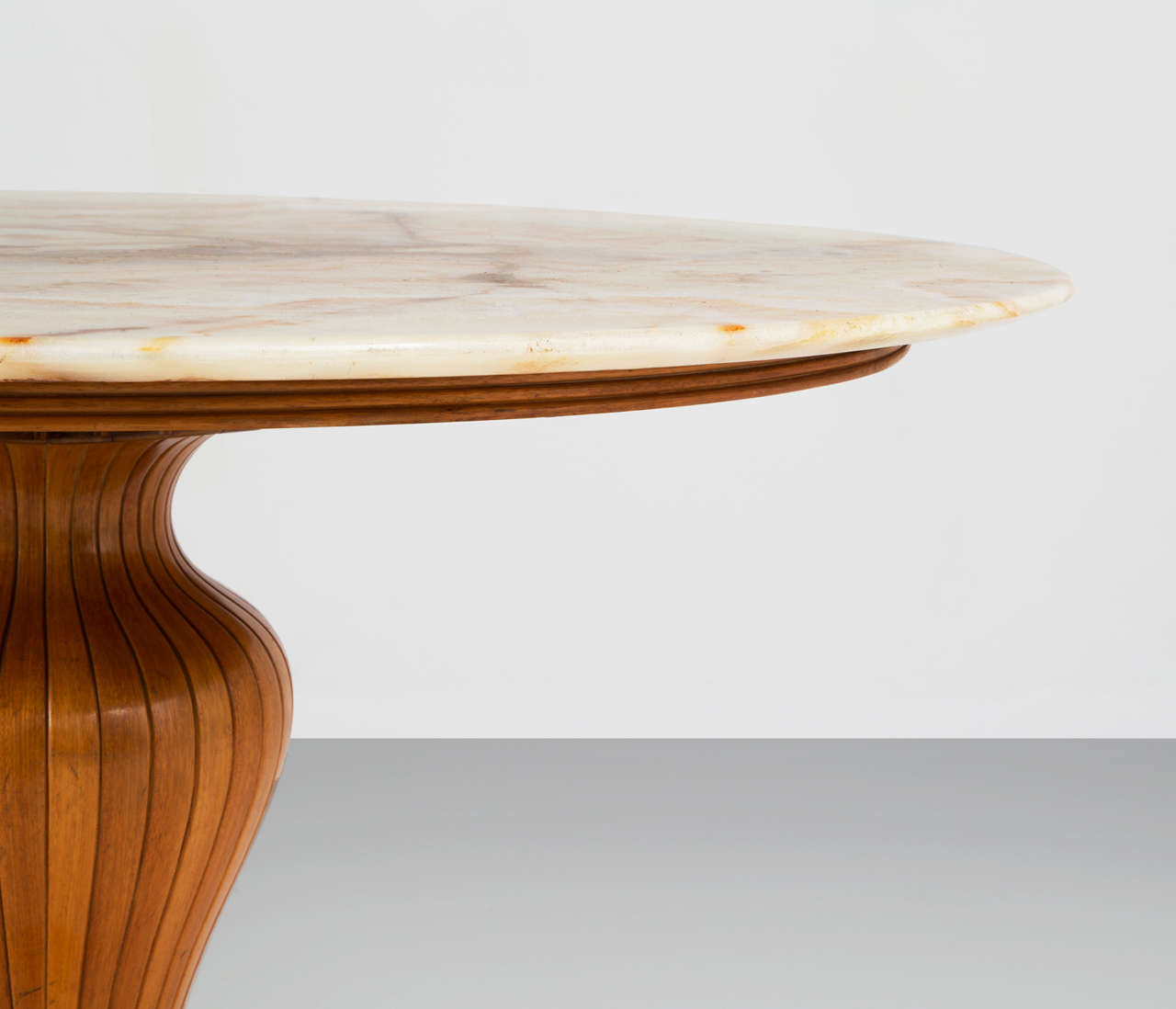 Osvaldo Borsani Pedestal Dining Table with Marble Top  2