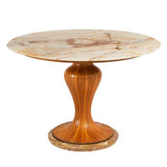 Osvaldo Borsani Pedestal Dining Table with Marble Top 