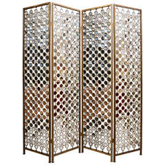 Mirrored and Metal Divider Screen
