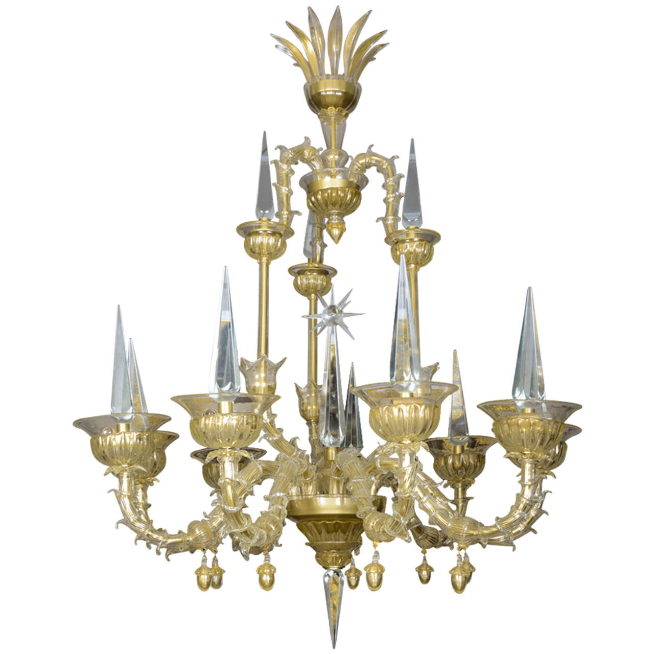 Pair of Chandeliers by Andre Arbus For Sale