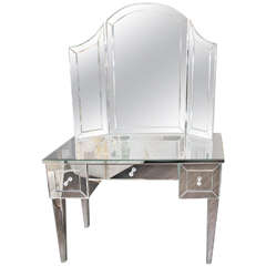 Custom Mirrored Vanity with Tryptic 10