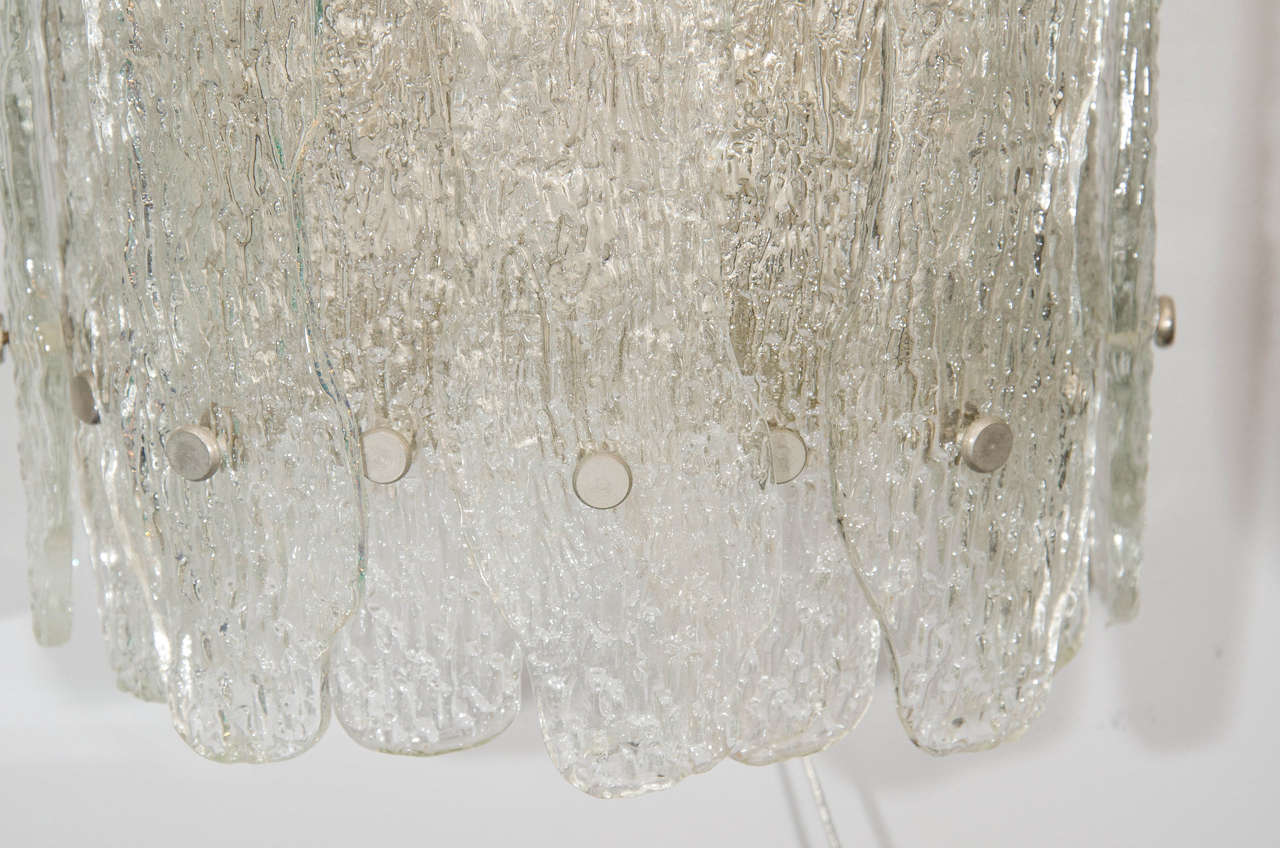 Late 20th Century Venini Brutalist Clear Glass Sconce 1970's