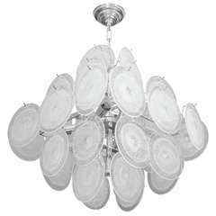 Custom 36 Clear Disc Chandelier 10