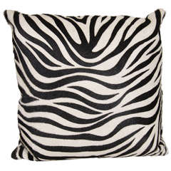 Custom Faux Zebra Cowhide Pillow