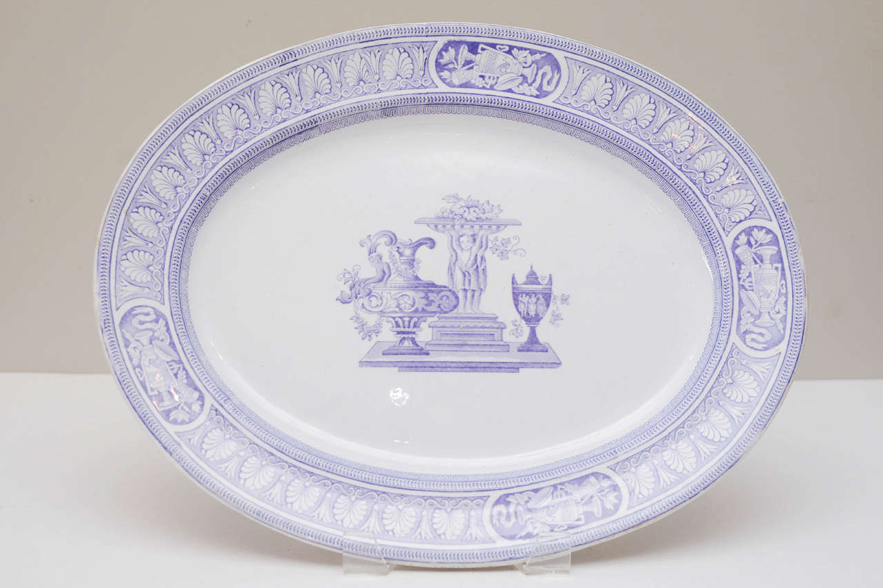 English platter in Booth's Vase pattern, circa 1870, by Thomas Booth & Co., impressed 