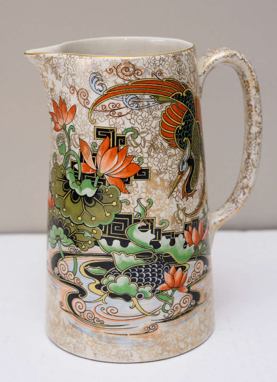 Set of Three English Phoenix Ware Jugs, Circa 1925 In Good Condition In Hinsdale, IL