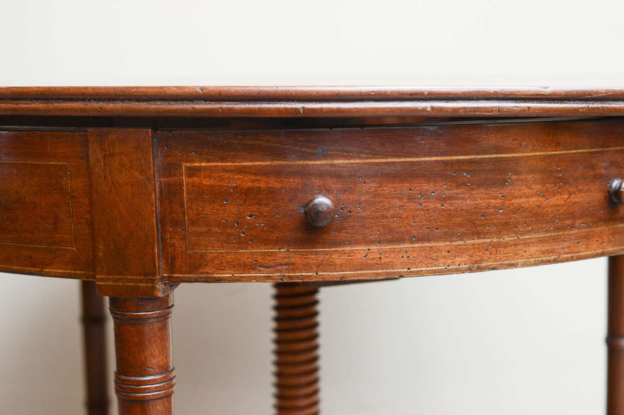 English Mahogany Mechanical Wine Tasting Table, Circa 1840 In Good Condition For Sale In Hinsdale, IL